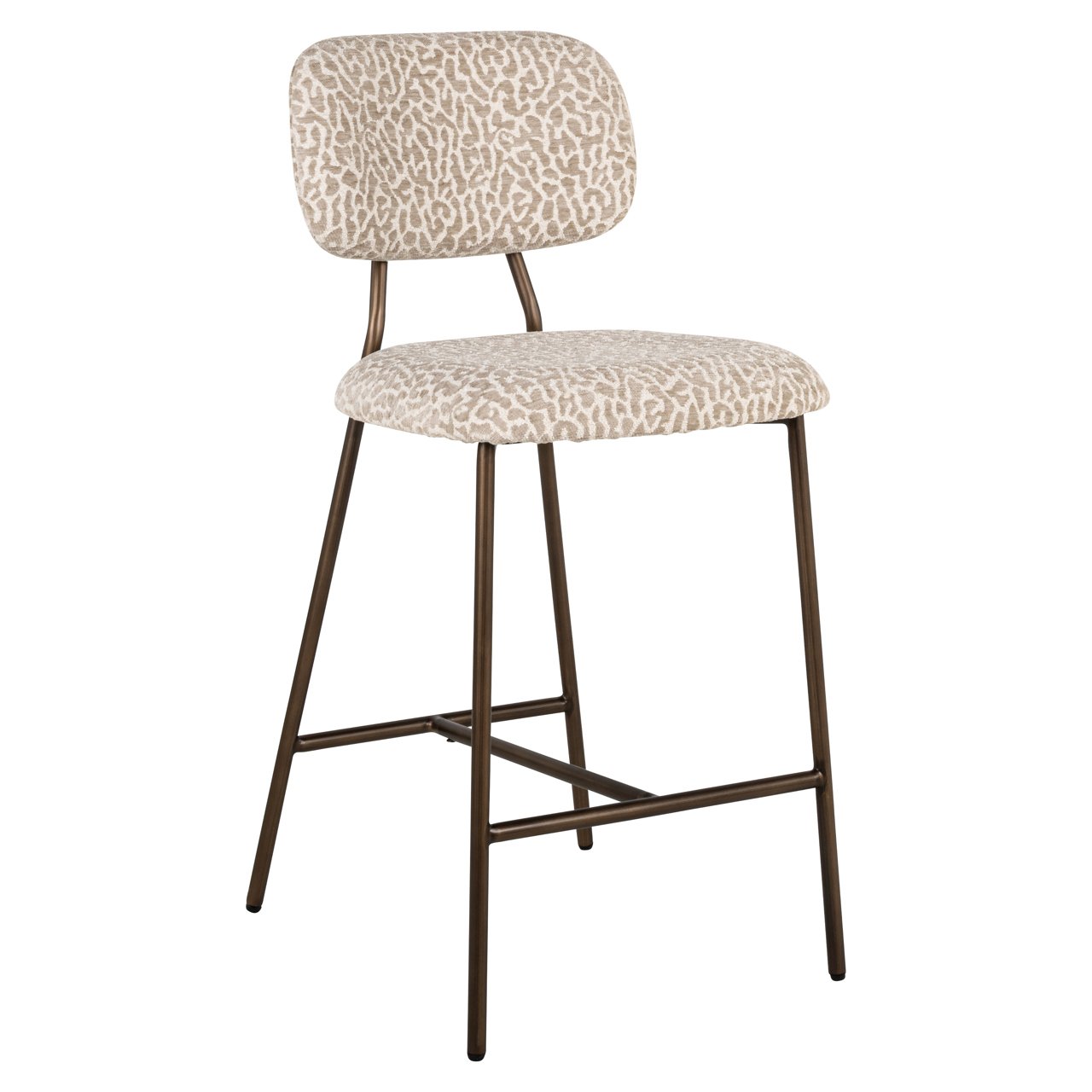 Counterstoel Xenia Beige Leopard Fire Retardant (set Of 2)