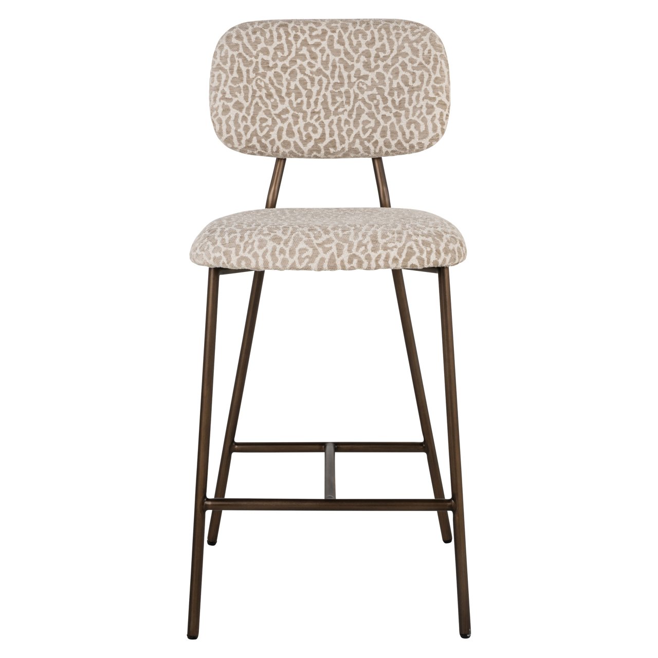 Counterstoel Xenia Beige Leopard Fire Retardant (set Of 2)