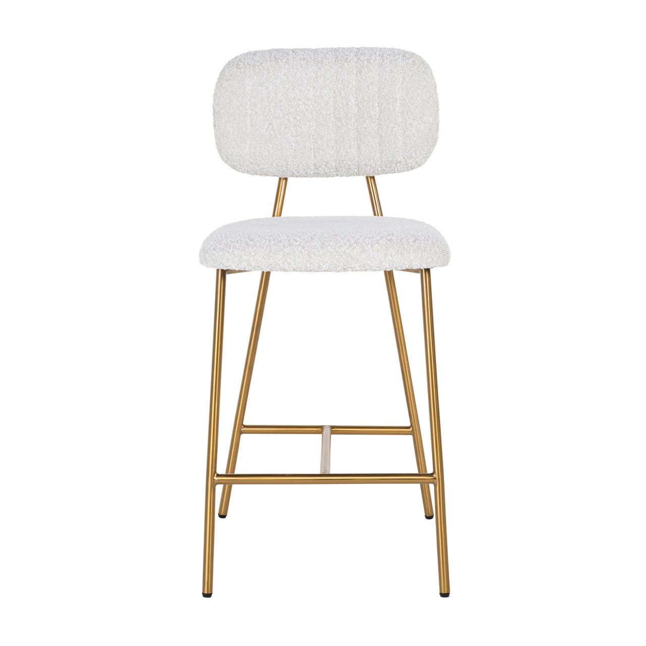 Counterstoel Xenia White Bouclé (set Of 2)