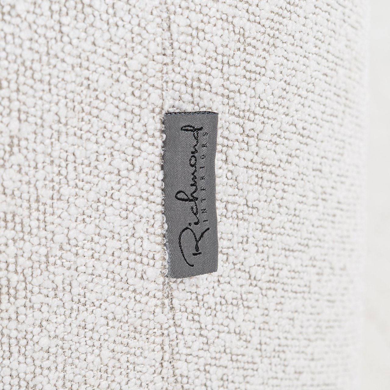 Pouffe & Footstool Emmy white bouclé 70Ø