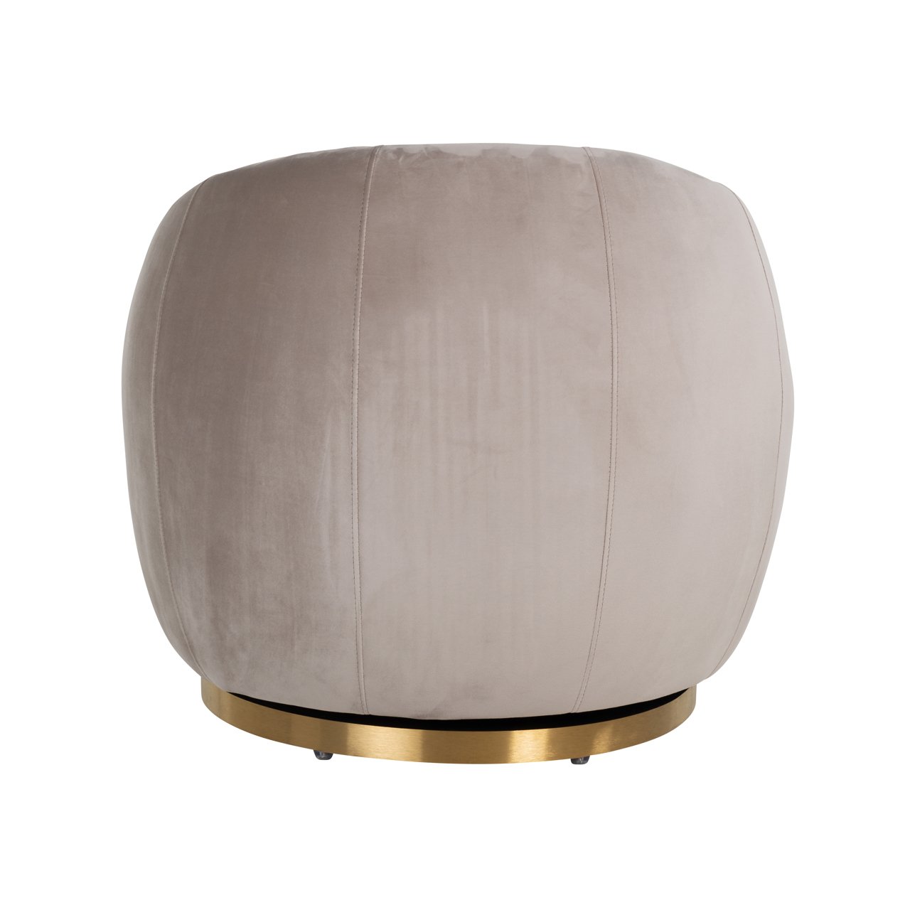 Lounge chair Jago khaki velvet swivel