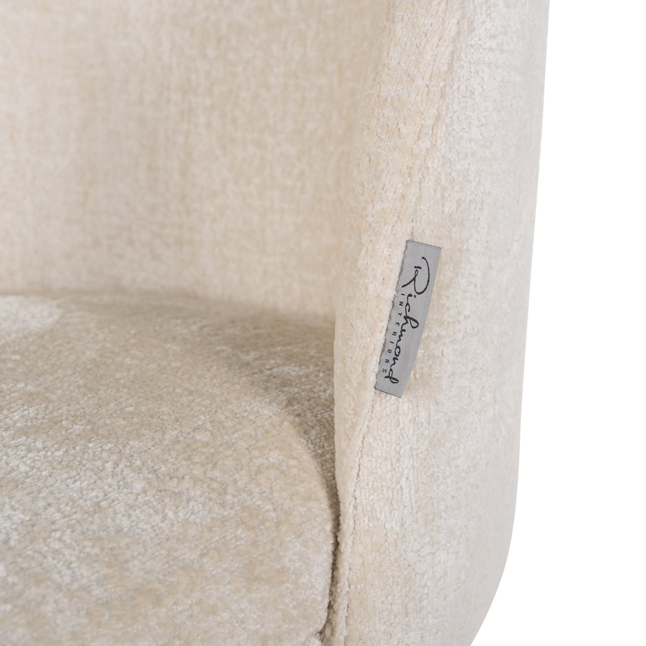 Eetkamerstoel Alicia Fr White Chenille Fire Retardant