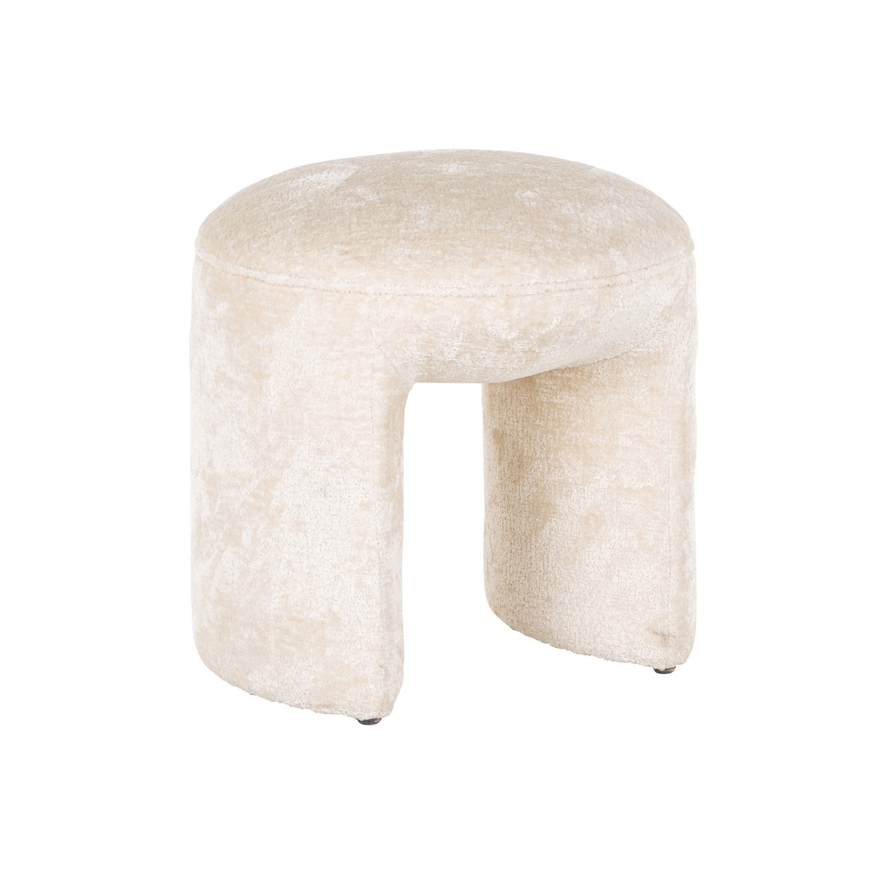 Poef & Voetenbank Fargo White Chenille