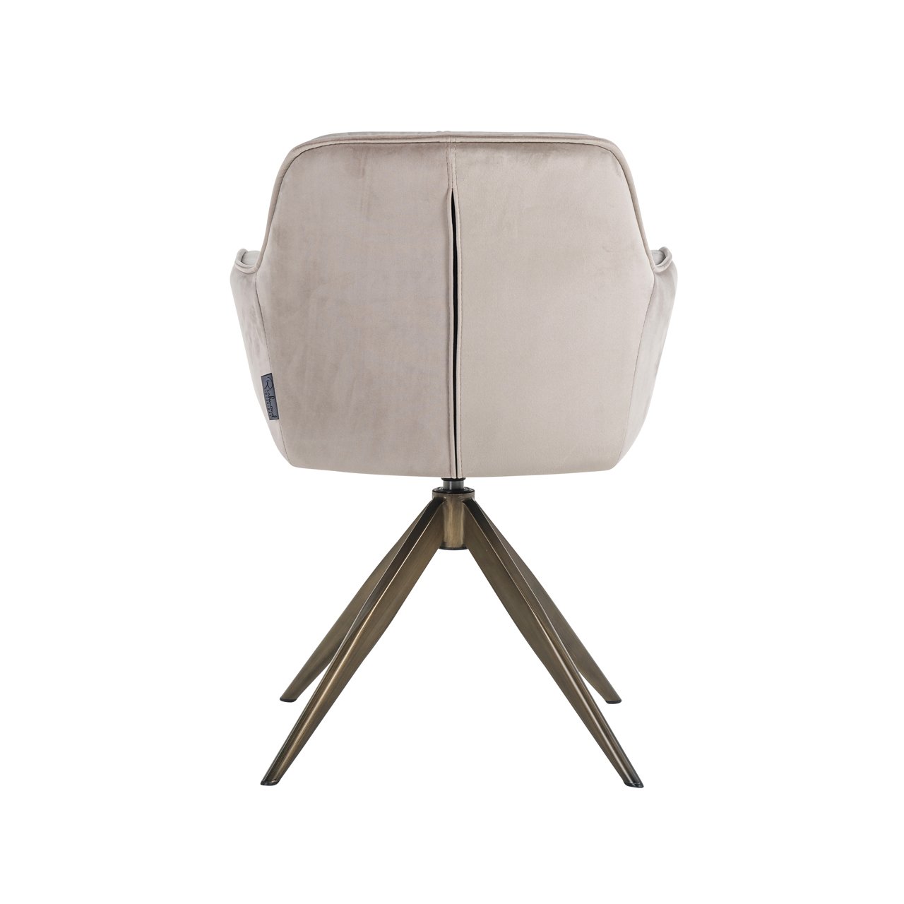 Eetkamerstoel Aline Khaki Velvet Swivel Fire Retardant