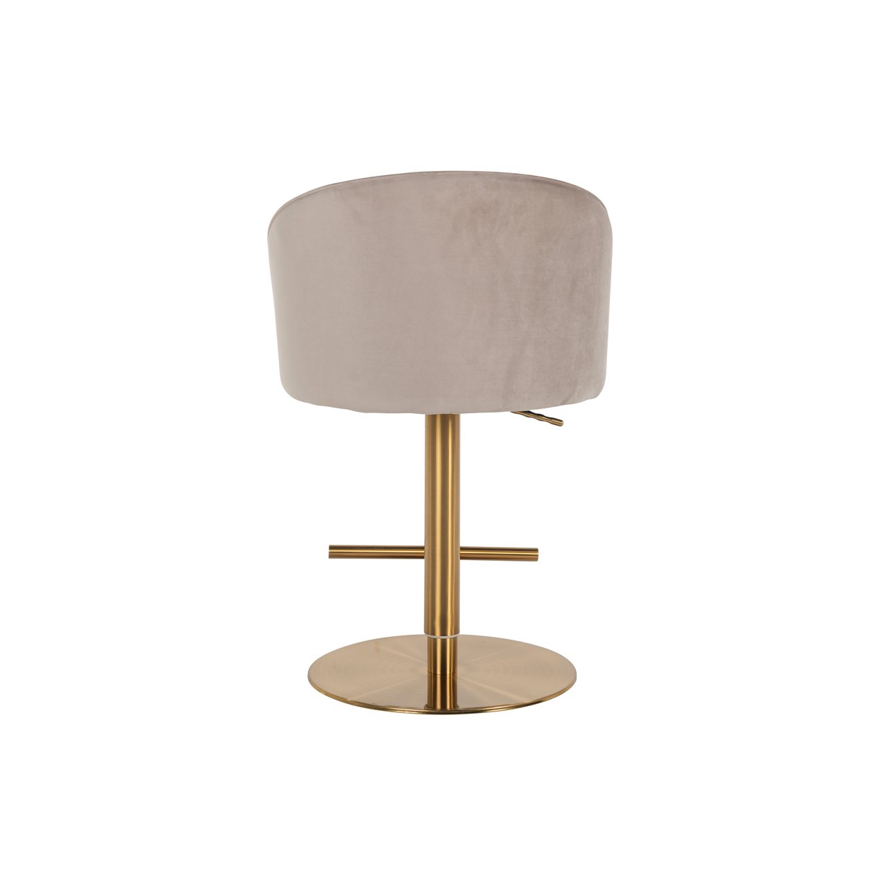Bar stool Zabi khaki velvet swivel
