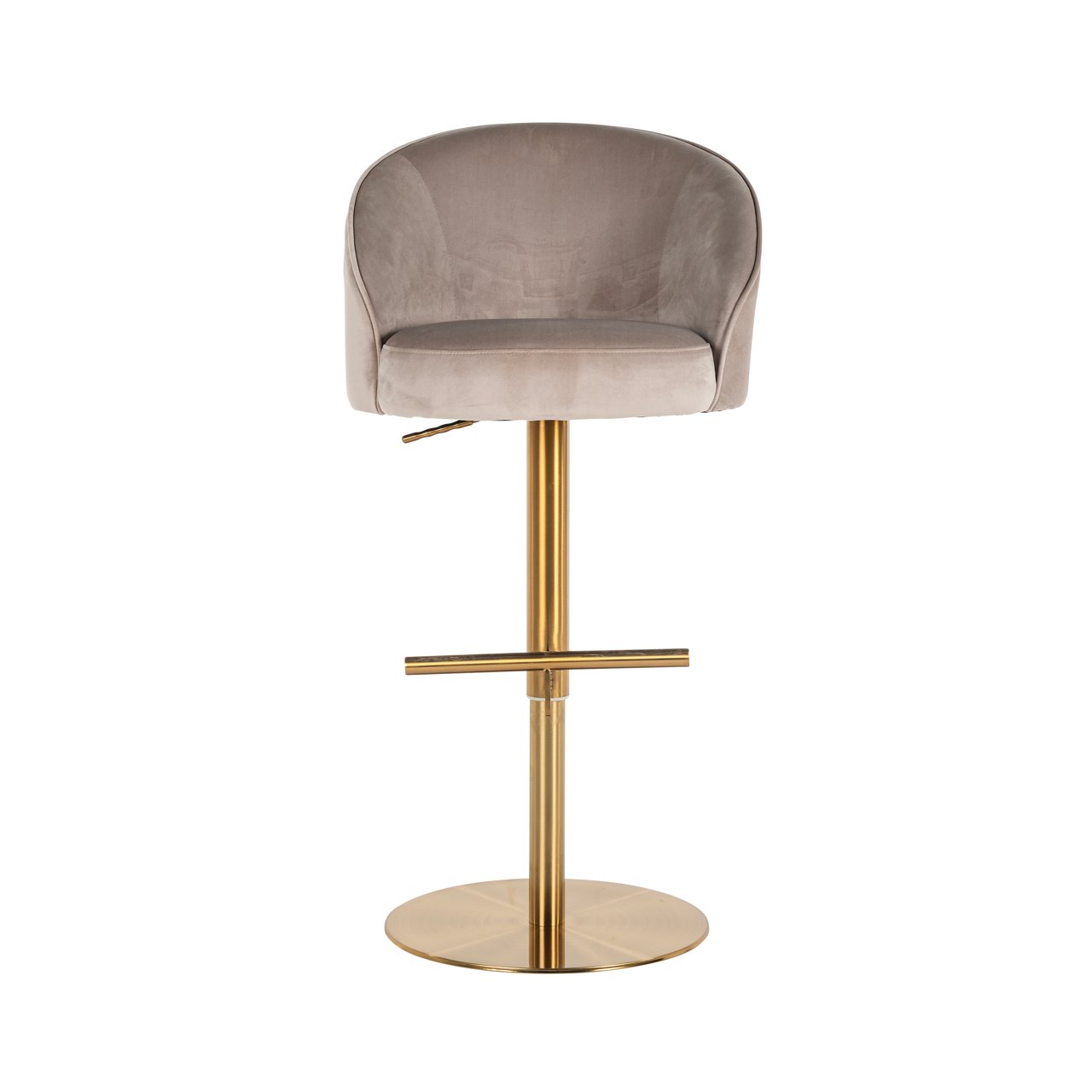 Bar stool Zabi khaki velvet swivel