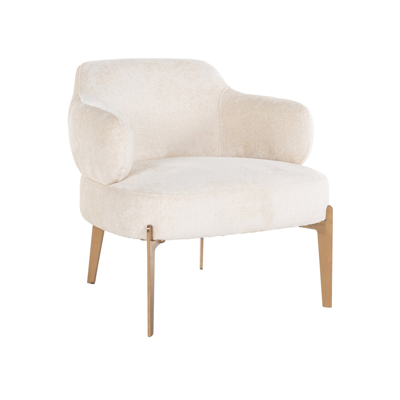 Lounge Stoel Venus White Chenille