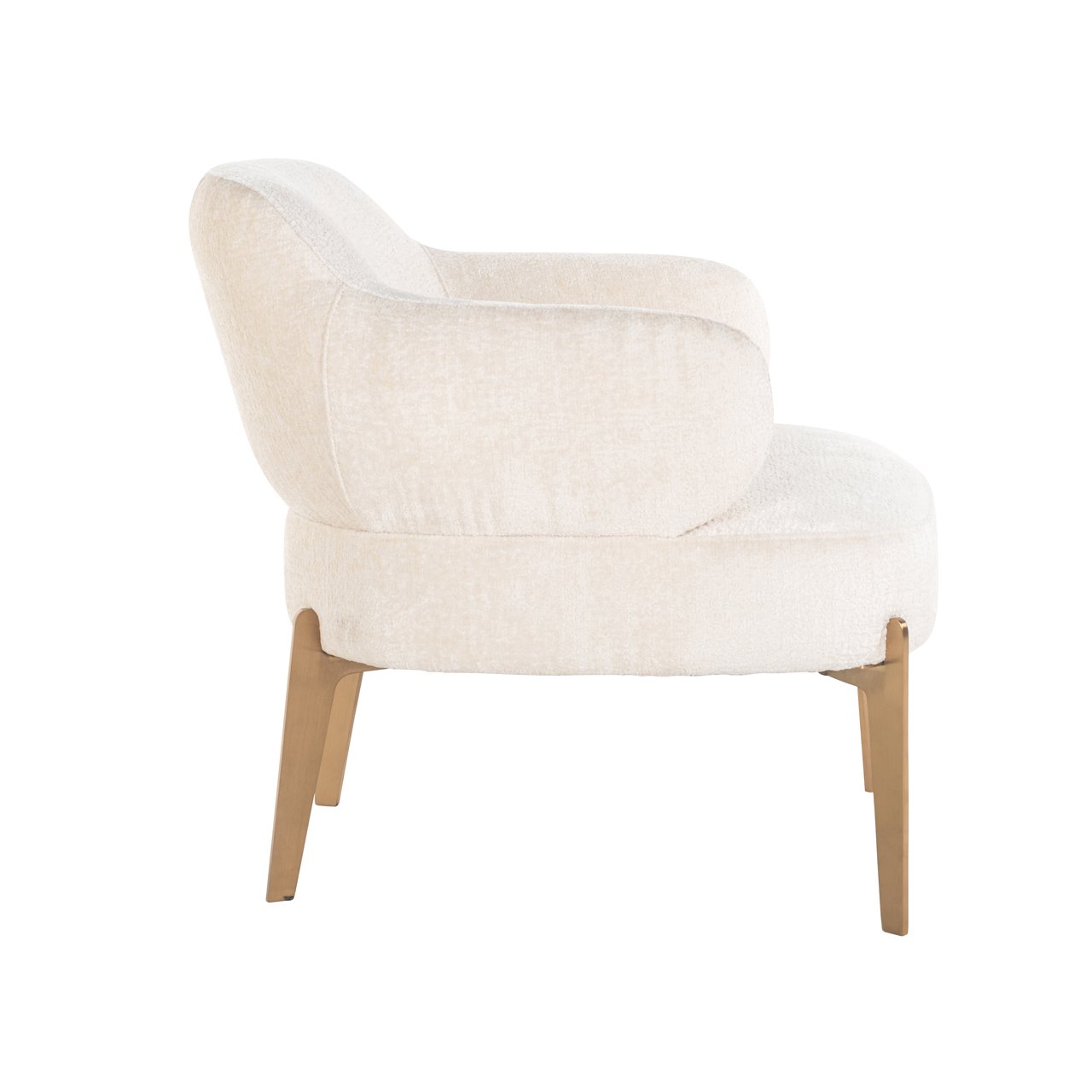 Lounge Stoel Venus White Chenille
