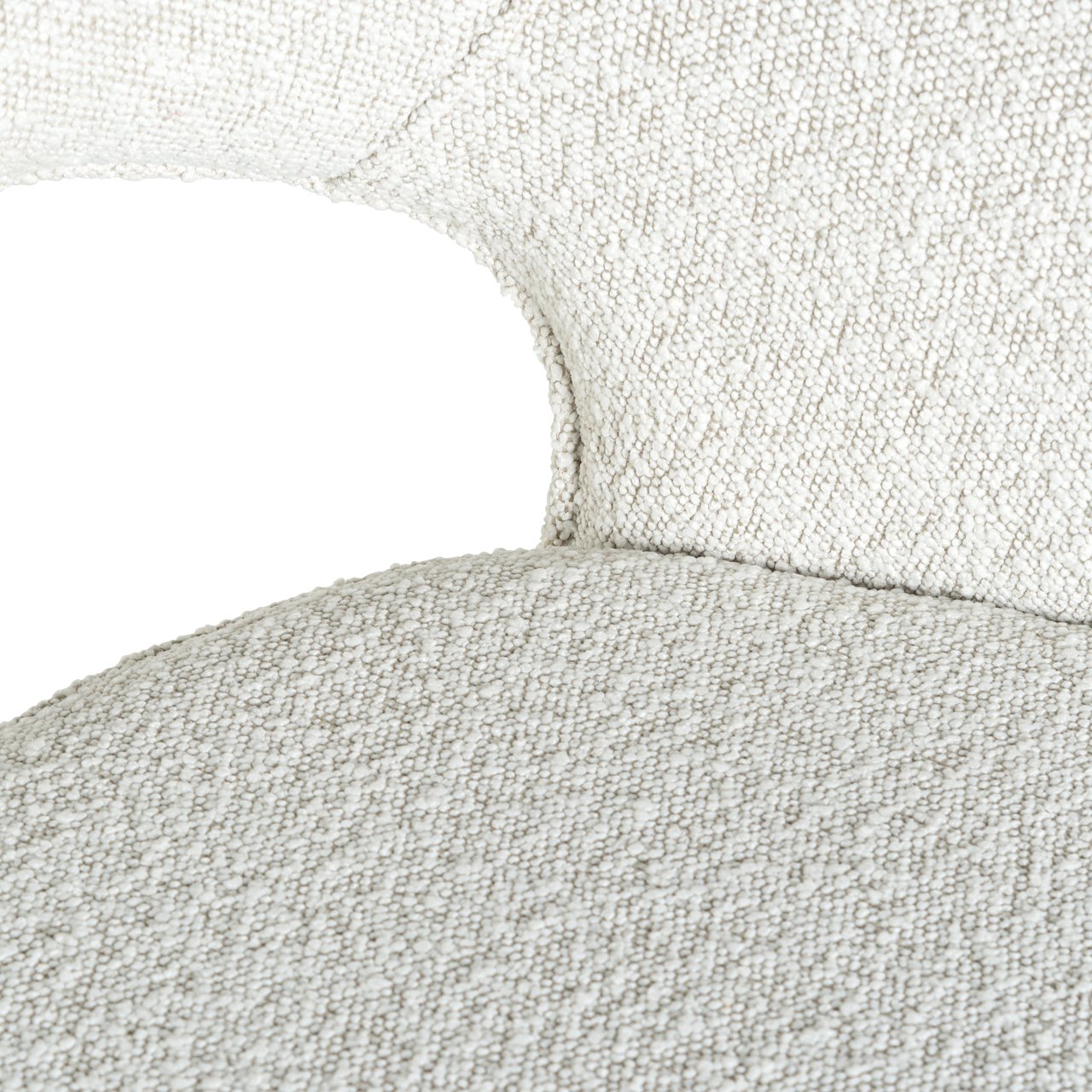 Eetkamerstoel Savoy White Bouclé