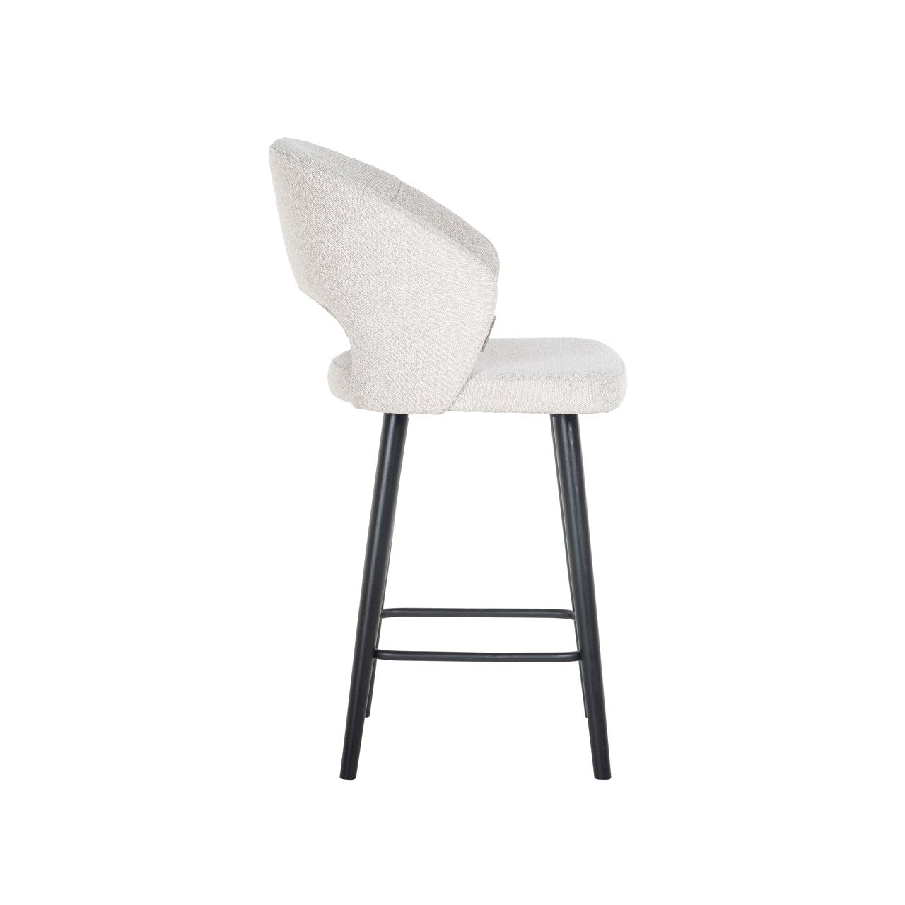 Counterstoel Savoy White Bouclé