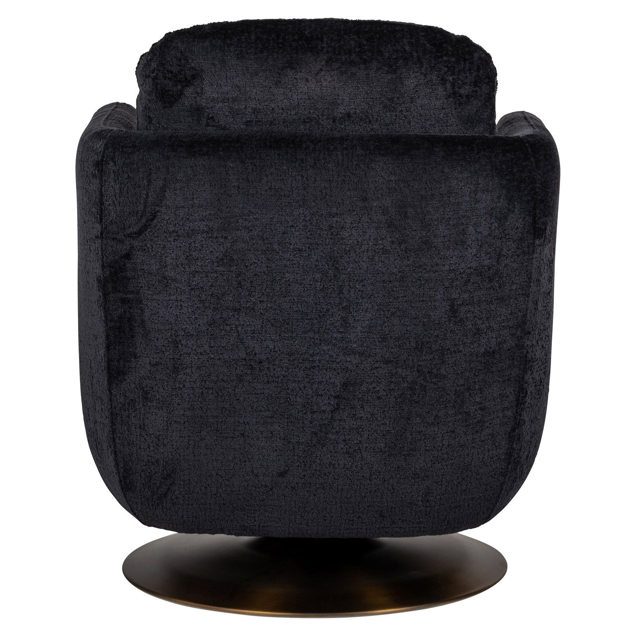 Lounge stoel Turner black chenille swivel
