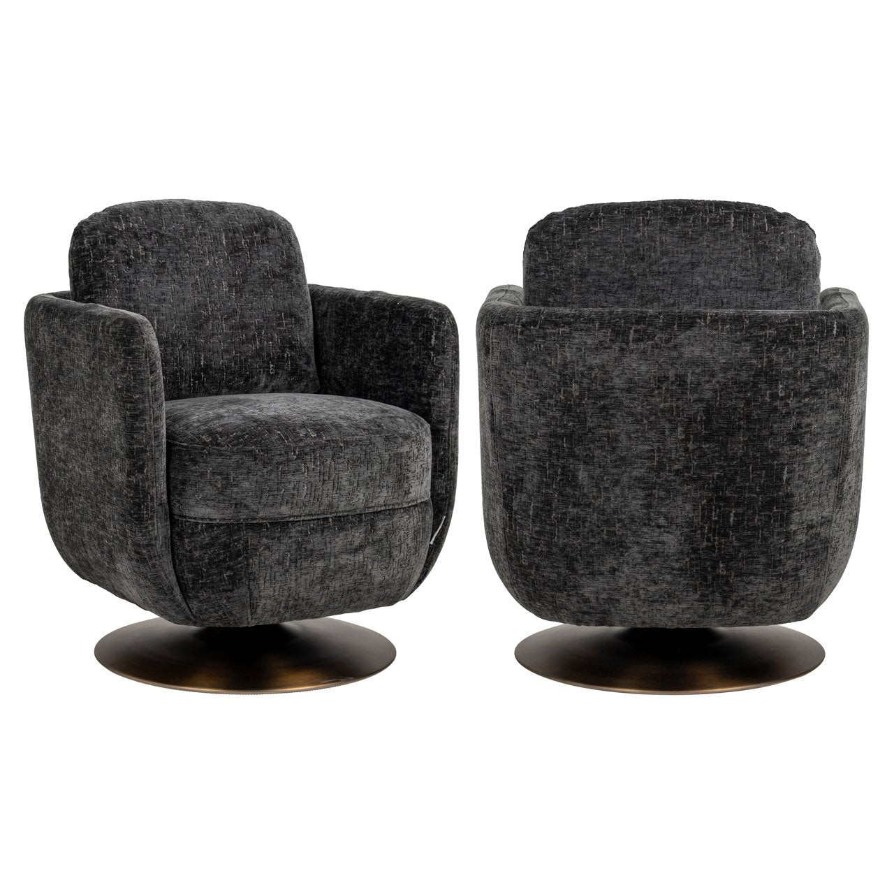 Lounge chair Turner graphite island swivel