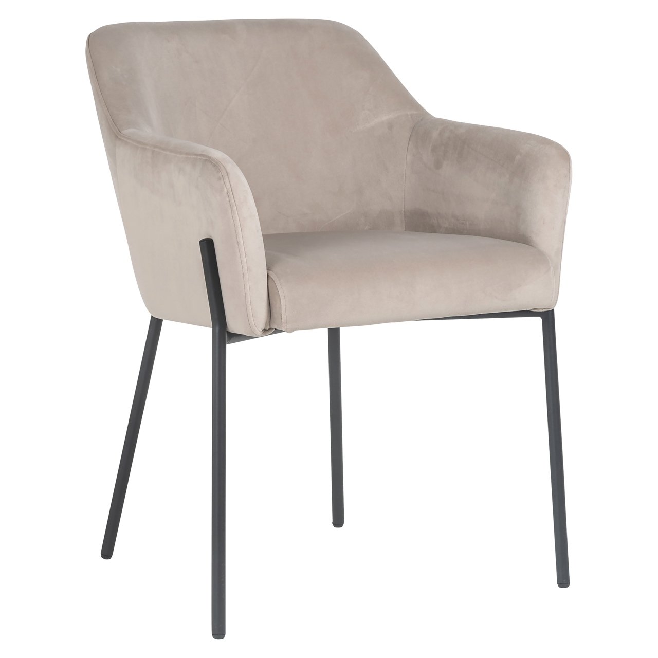 Eetkamerstoel Fay Khaki Velvet Fire Retardant