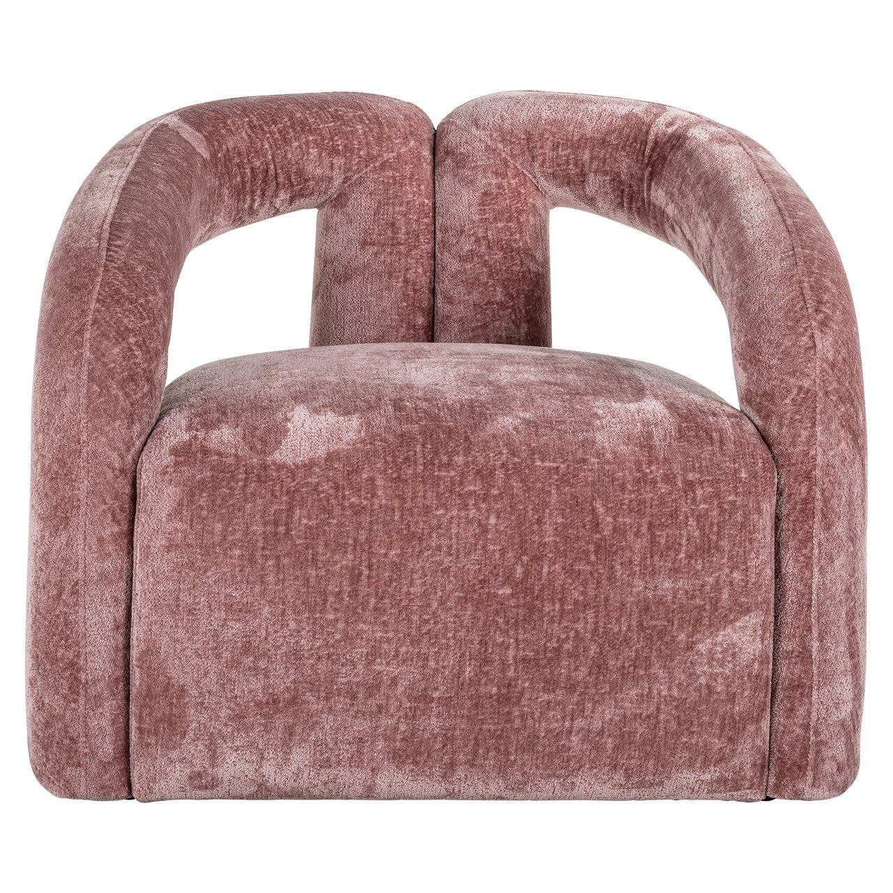 Lounge stoel Dana rose chenille