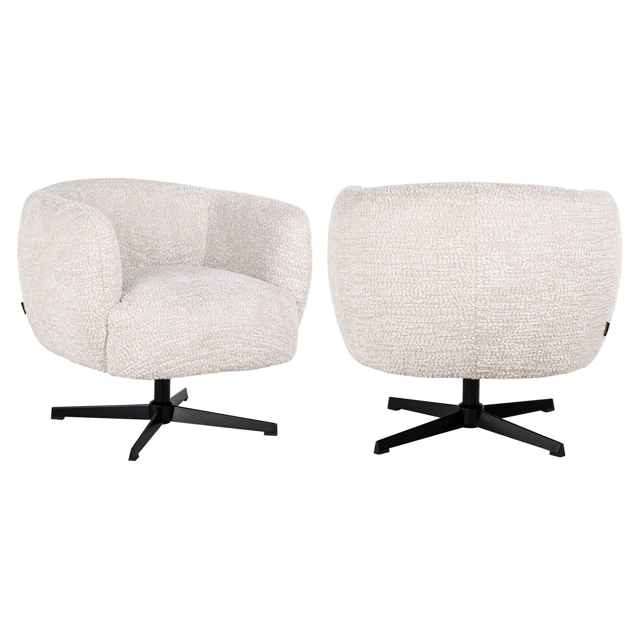 Lounge Stoel Estelle Lovely Cream Swivel