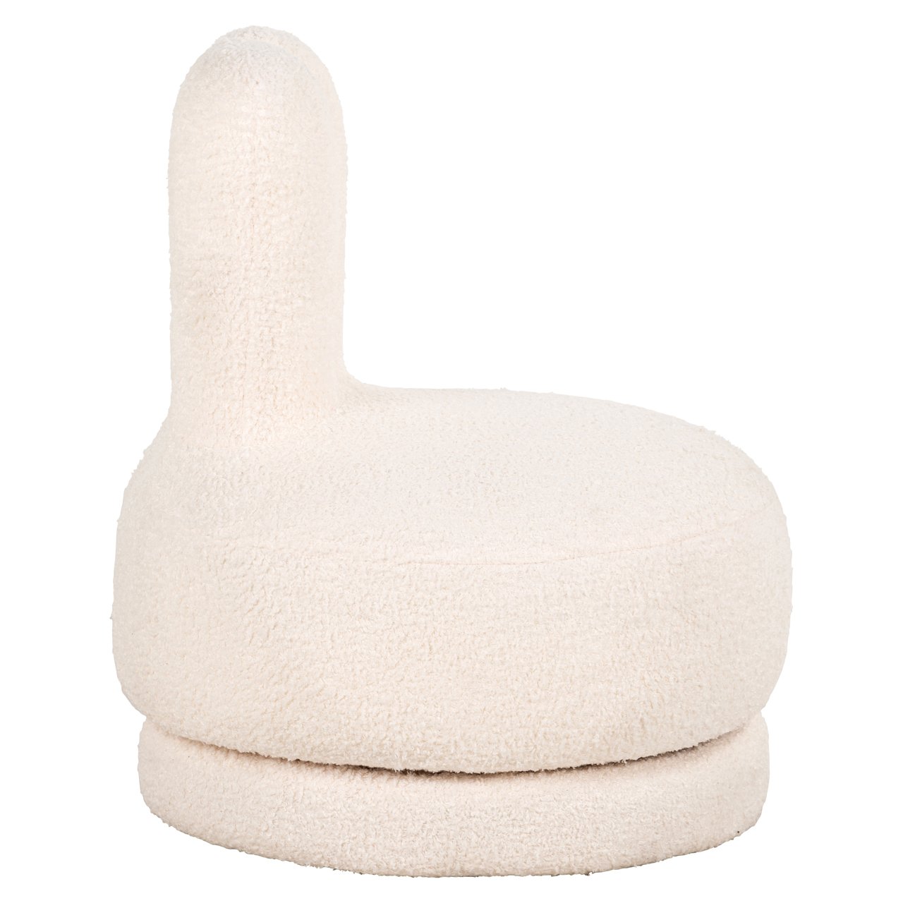 Lounge chair Bunny teddy white swivel kids