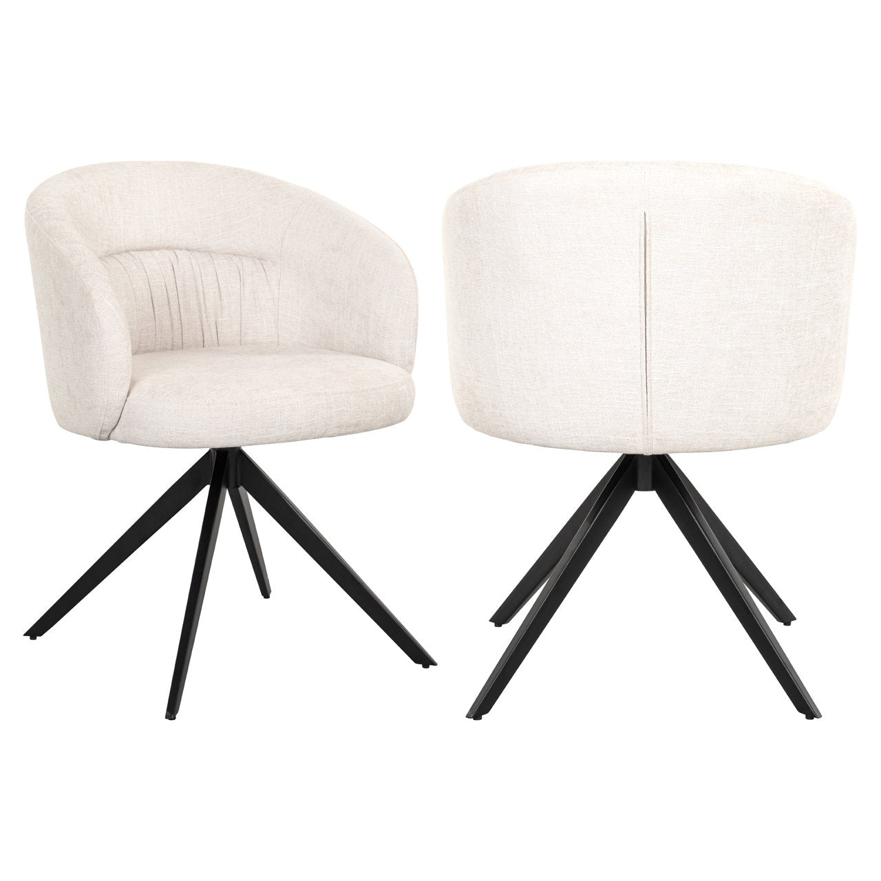 Eetkamerstoel Olivia ecru miami swivel