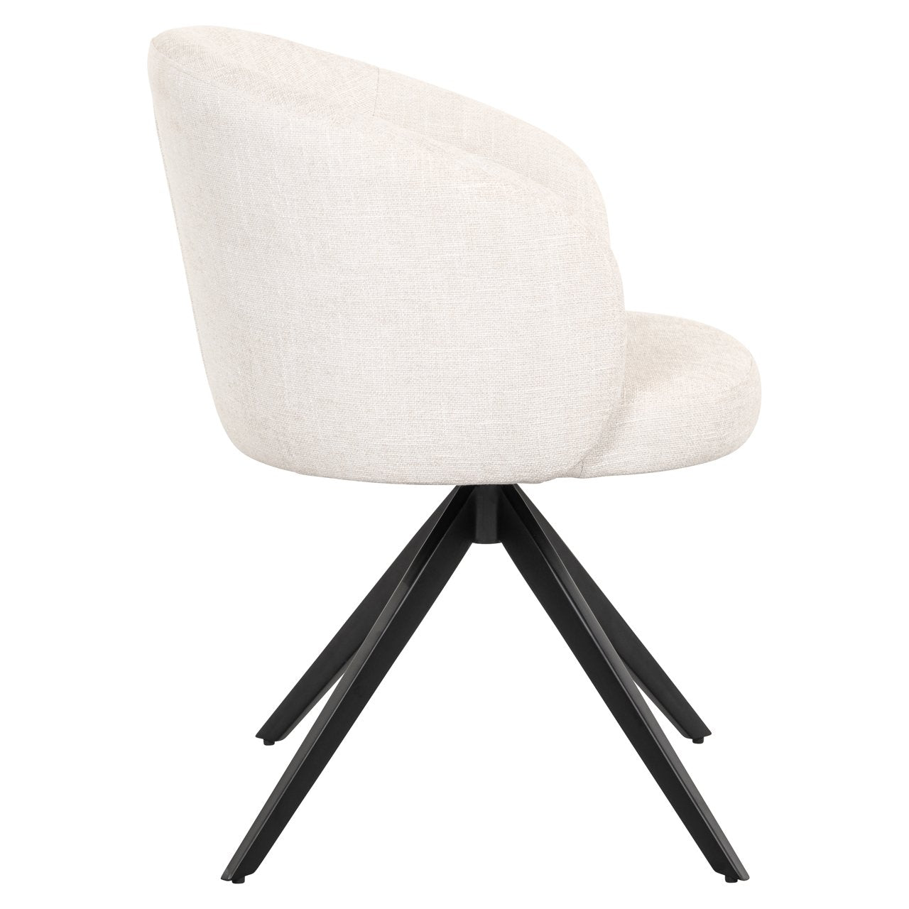 Eetkamerstoel Olivia ecru miami swivel