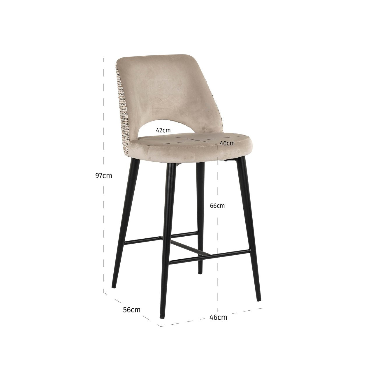 Counterstoel Tabitha Trendy Nature Fire Retardant