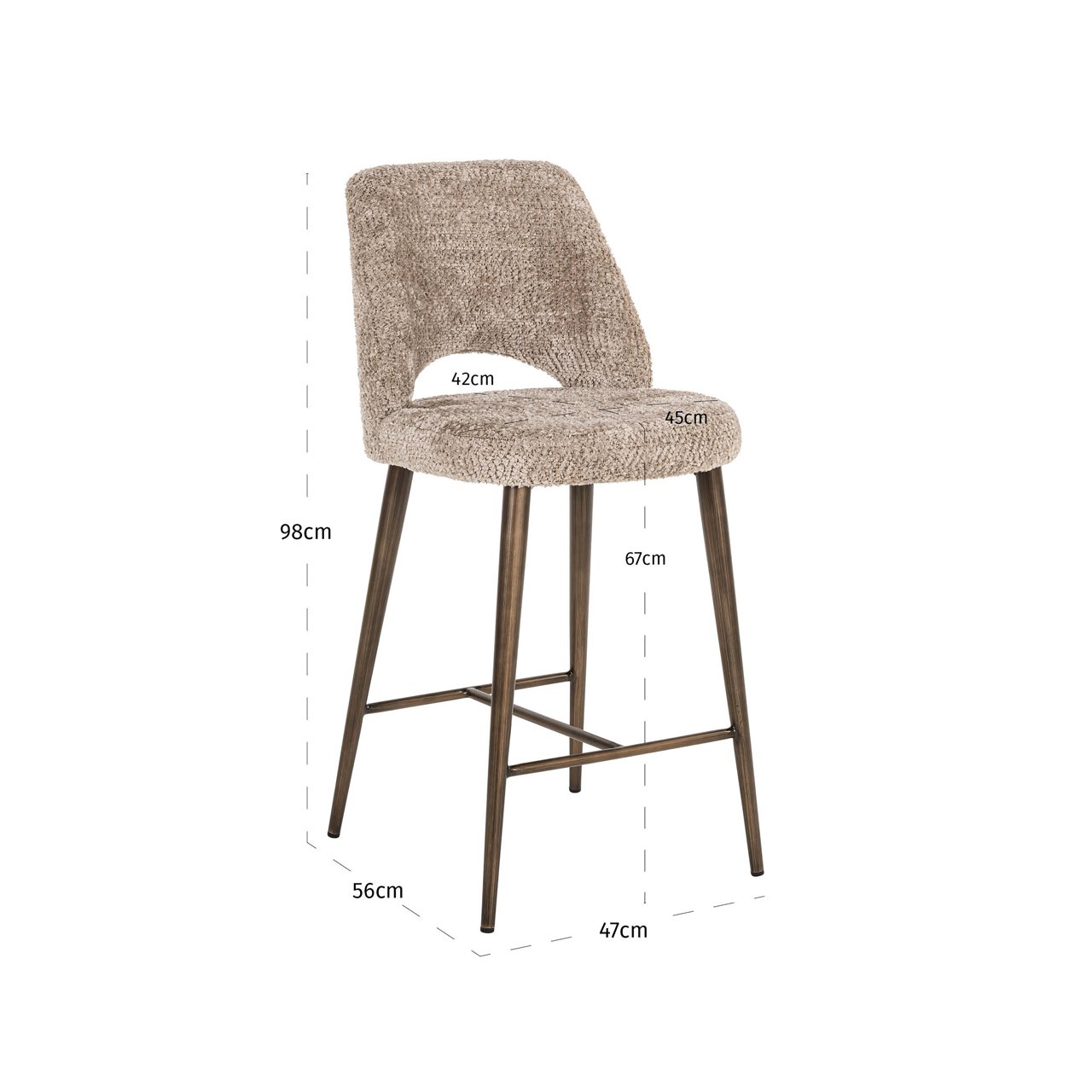 Counterstoel Delphine Lovely Nature Fire Retardant
