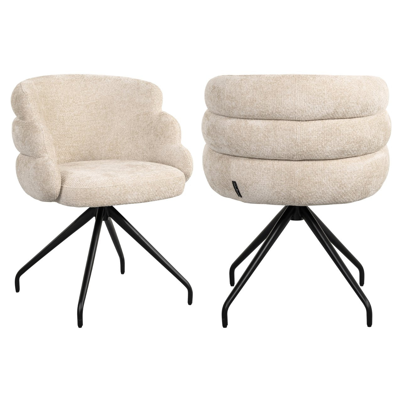 Eetkamerstoel Kayla Cream Unicorn Swivel
