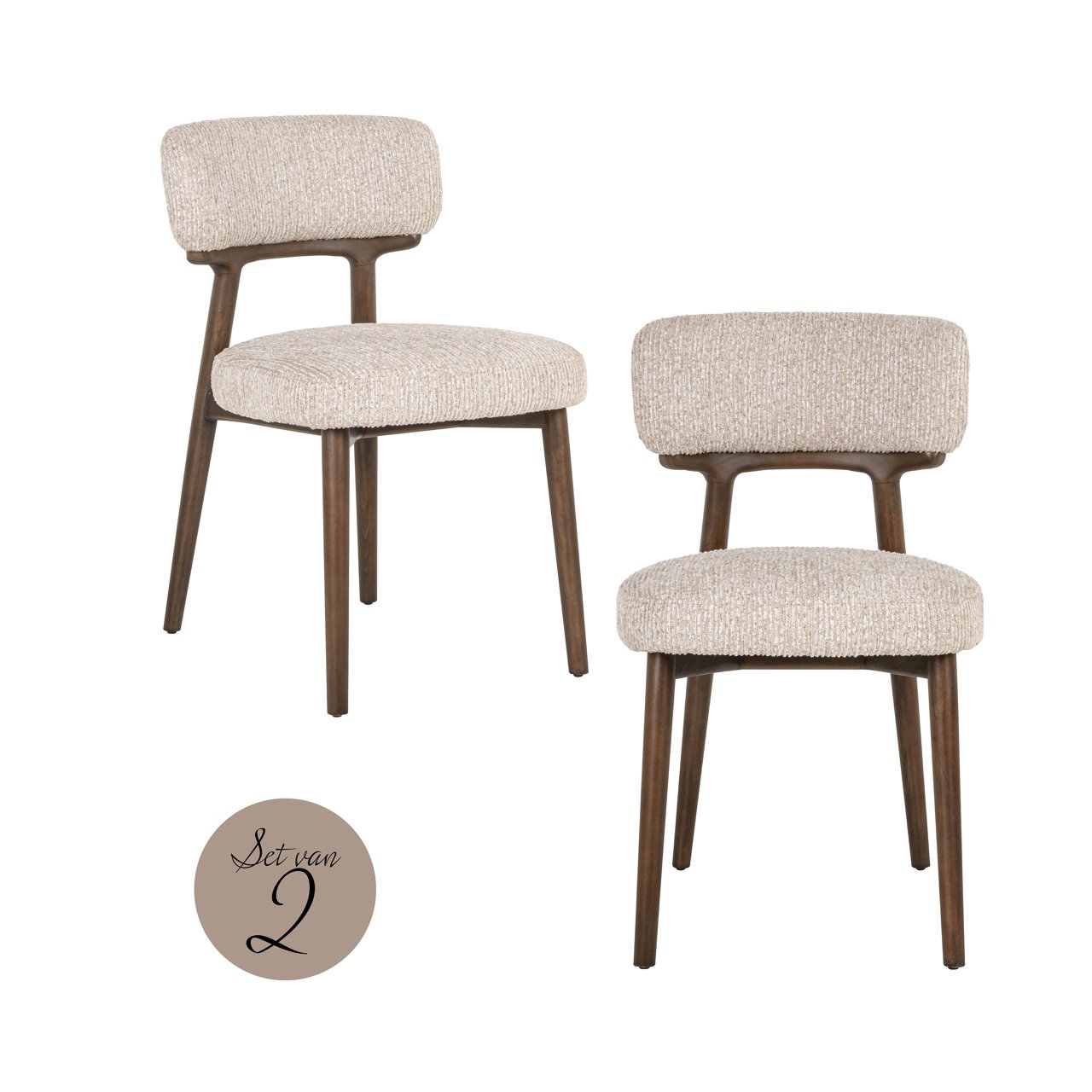 Eetkamerstoel Basker Natural Linear (set Of 2)