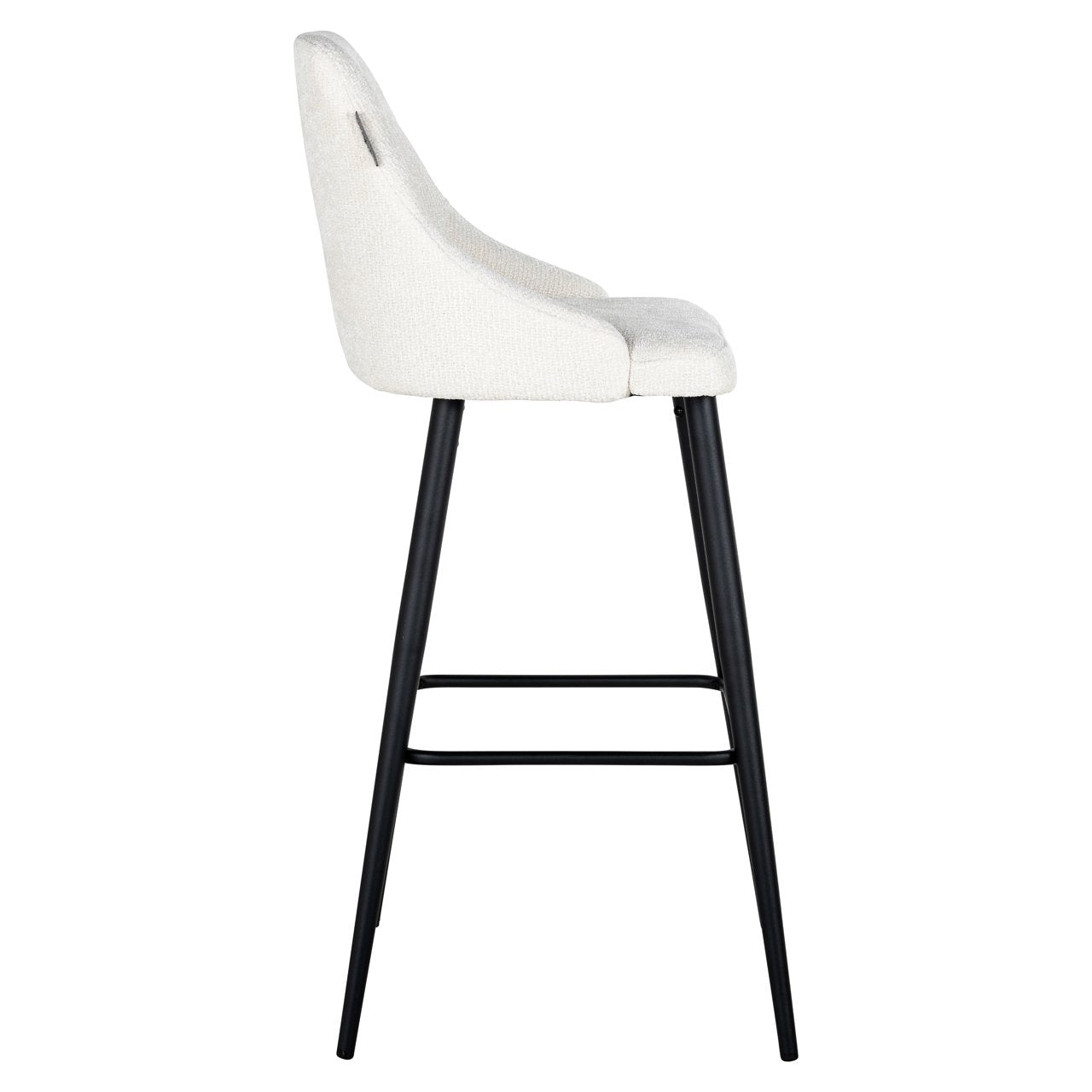 Richmond Interiors Barstoel Brooke - White Unicorn Stof - Zithoogte 75 cm - Set van 2