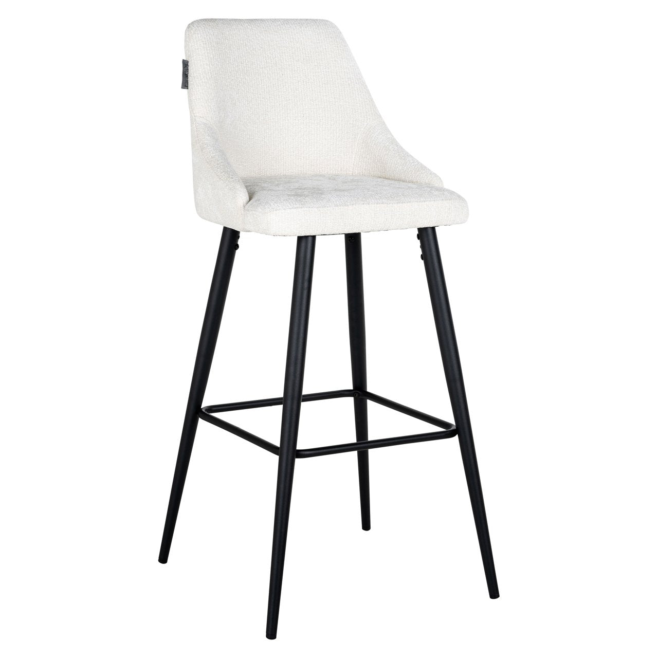 Richmond Interiors Barstoel Brooke - White Unicorn Stof - Zithoogte 75 cm - Set van 2