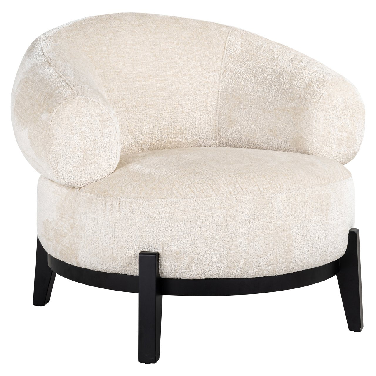 Lounge Stoel Montana White Chenille