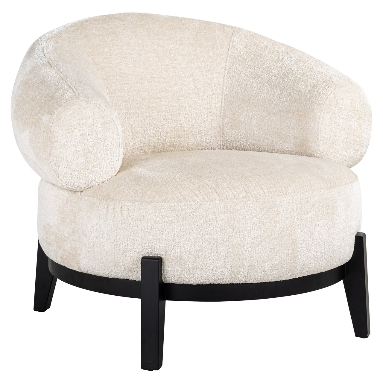 Lounge Stoel Montana White Chenille