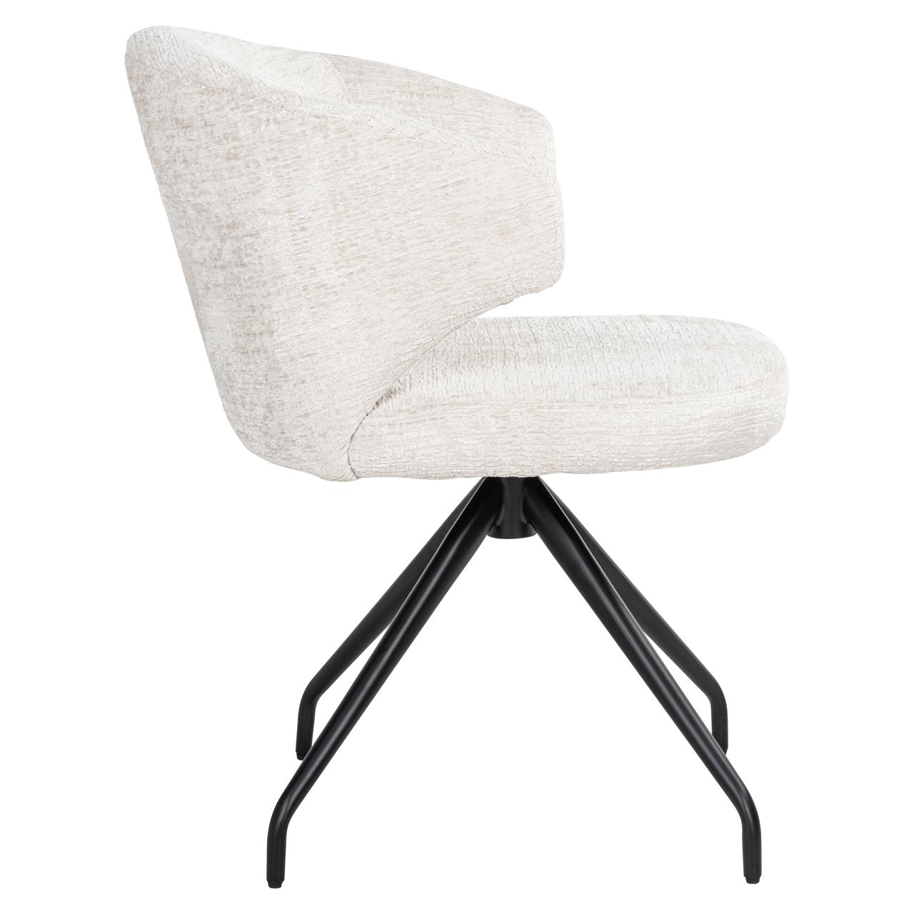 Eetkamerstoel Milly Cream Fusion Swivel
