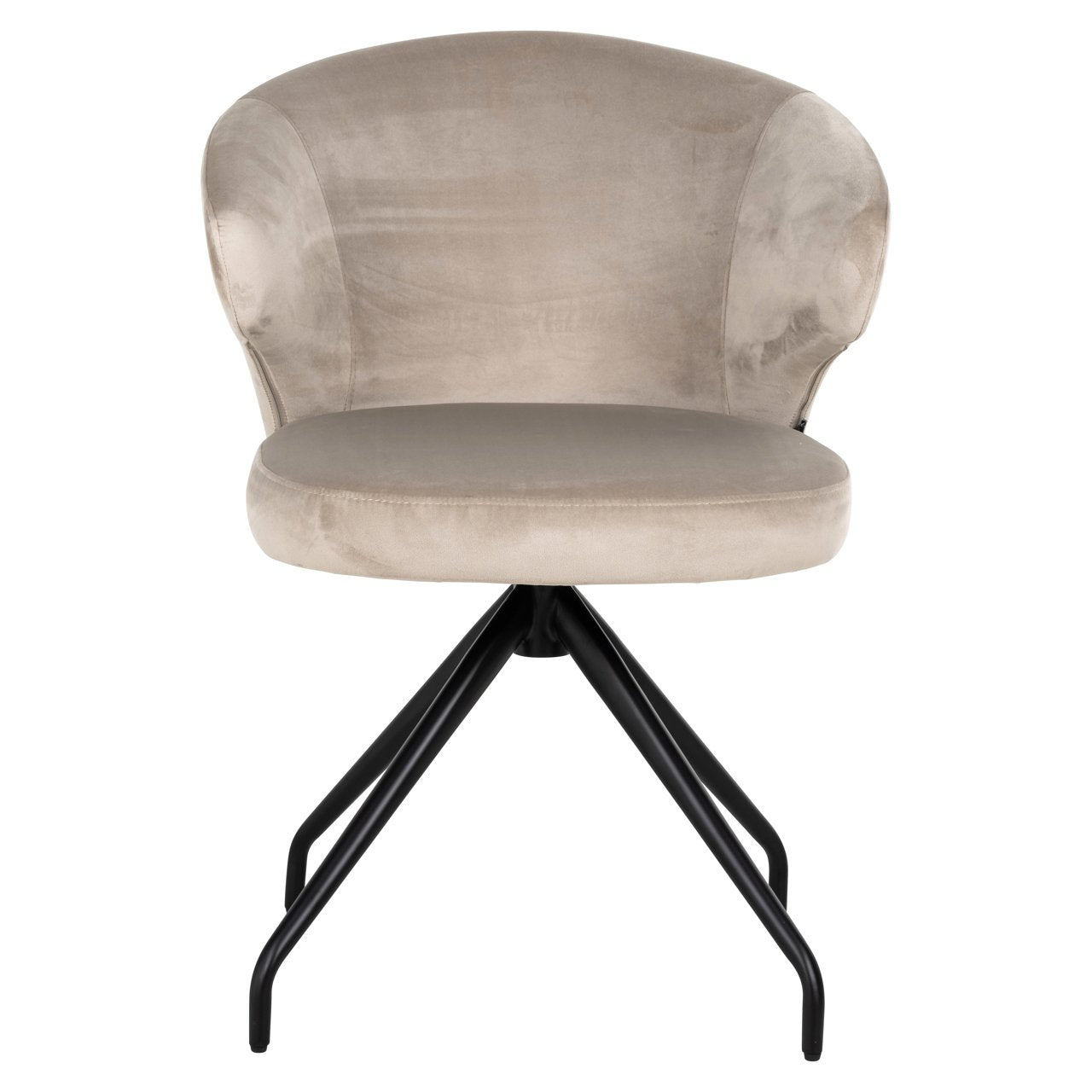 Eetkamerstoel Milly Khaki Velvet Swivel
