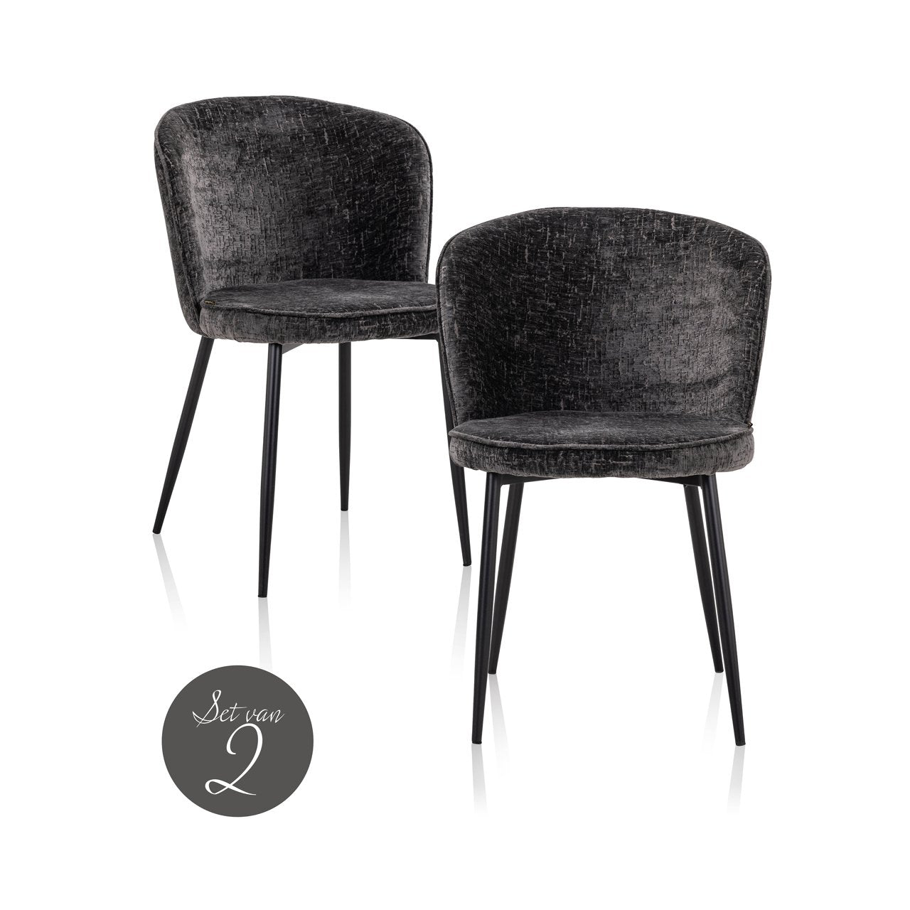 Dining chair Sandy graphite island (Set of 2)