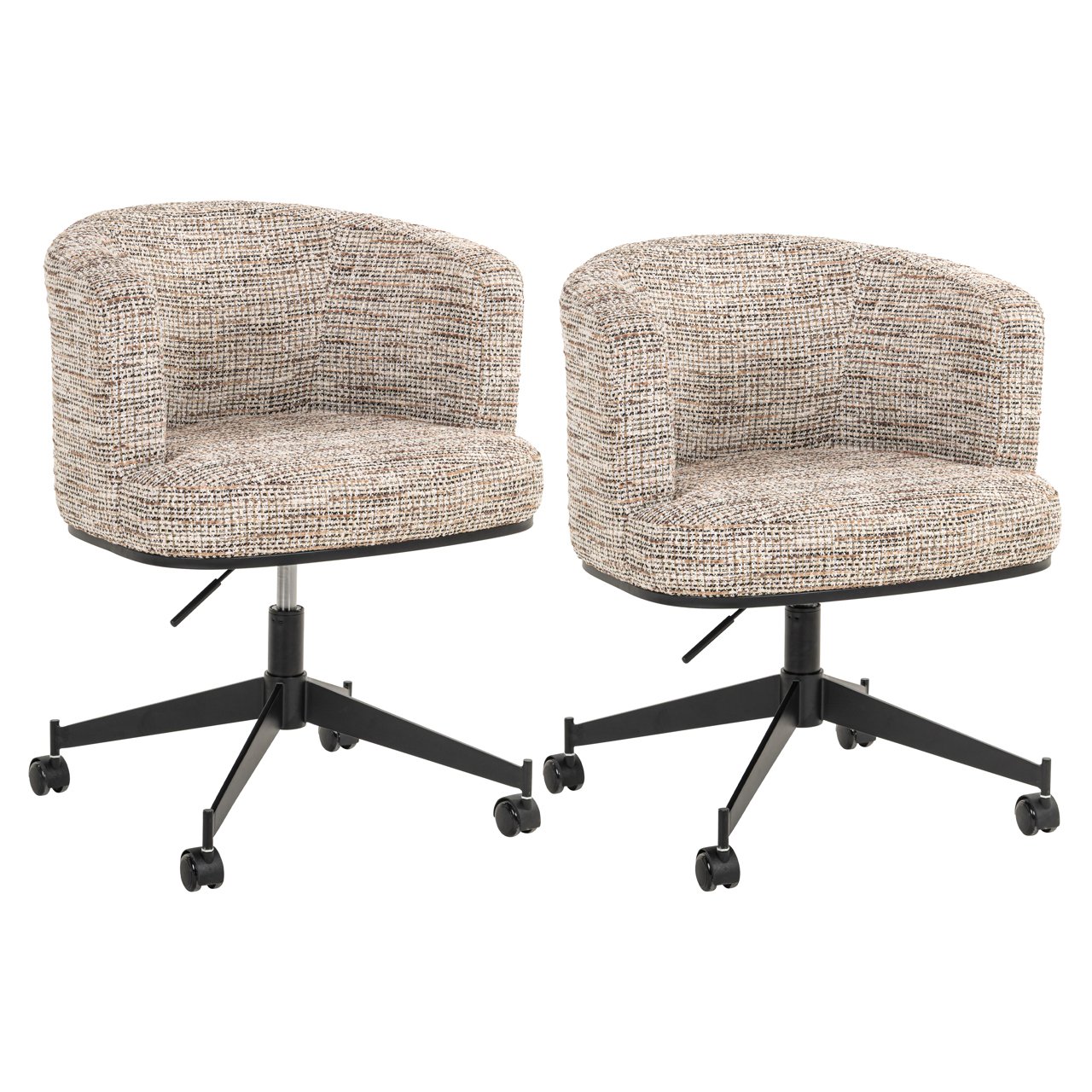 Eetkamerstoel Rochenne Trendy Nature Swivel On Wheels