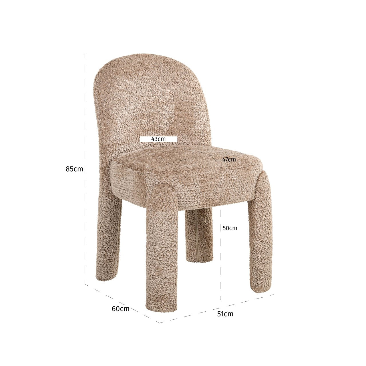 Eetkamerstoel Brandi Lovely Beige (set Of 2)