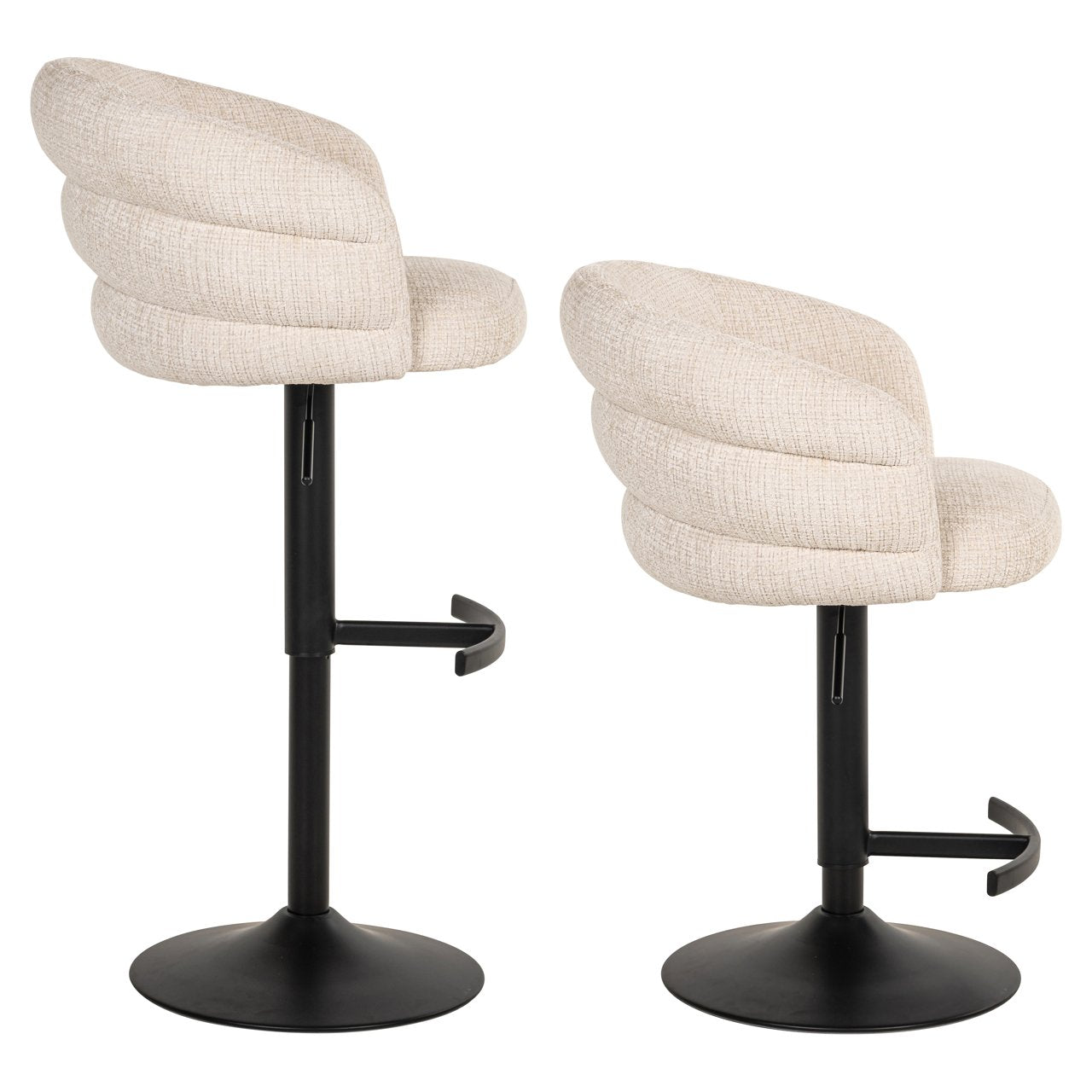 Barstoel Nikki Niagara Beige Swivel Fire Retardant