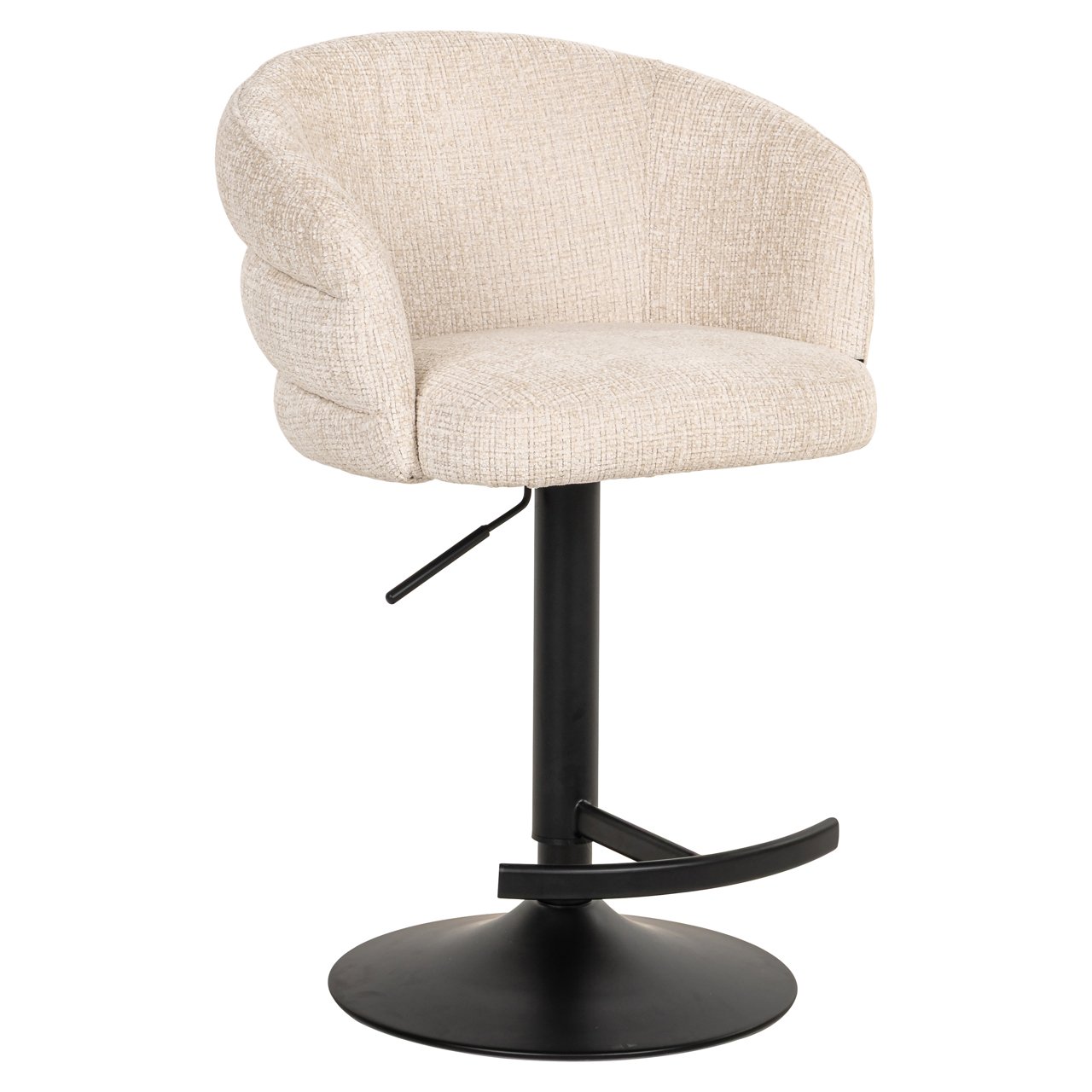 Barstoel Nikki Niagara Beige Swivel Fire Retardant