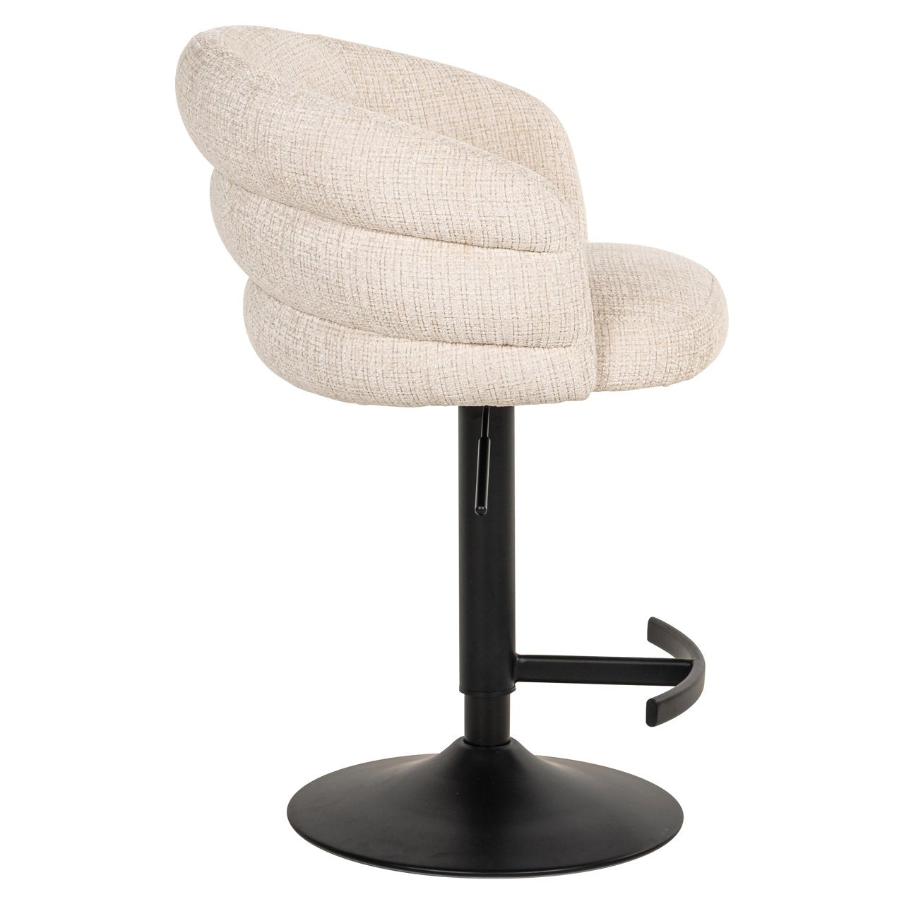 Barstoel Nikki Niagara Beige Swivel Fire Retardant