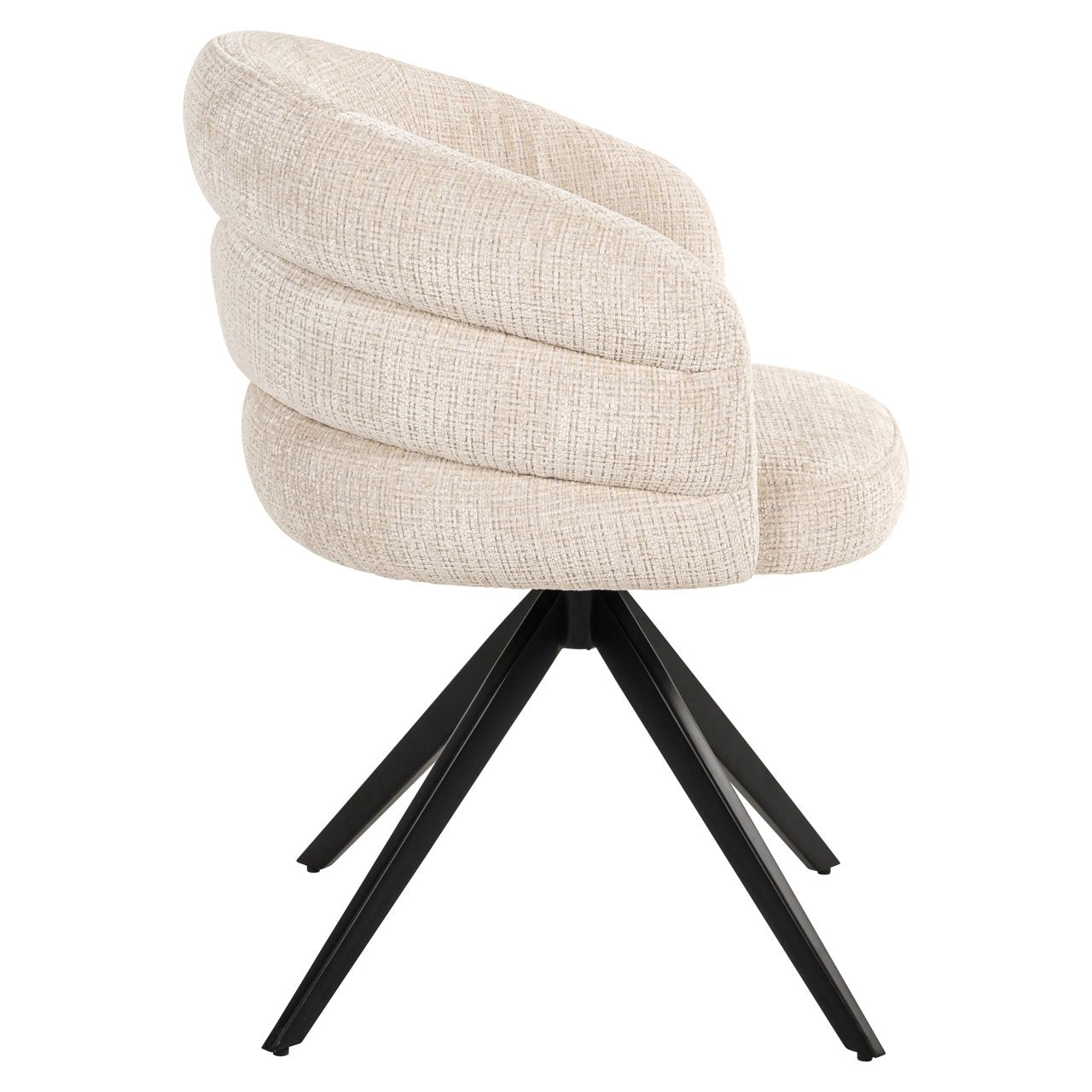 Eetkamerstoel Serenity Niagara Beige Swivel Fire Retardant