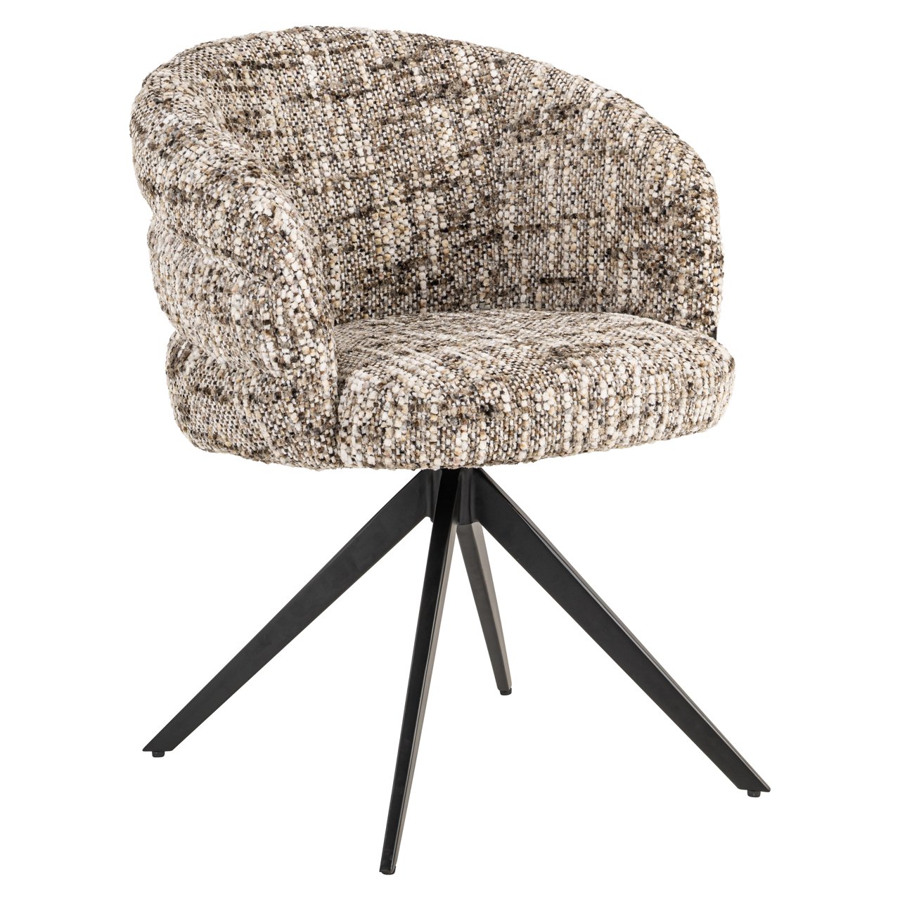 Eetkamerstoel Serenity Brown Omara Swivel Fire Retardant