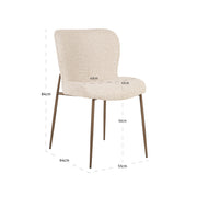 Eetkamerstoel Odarby Brown Tweed Fire Retardant (set Of 2)