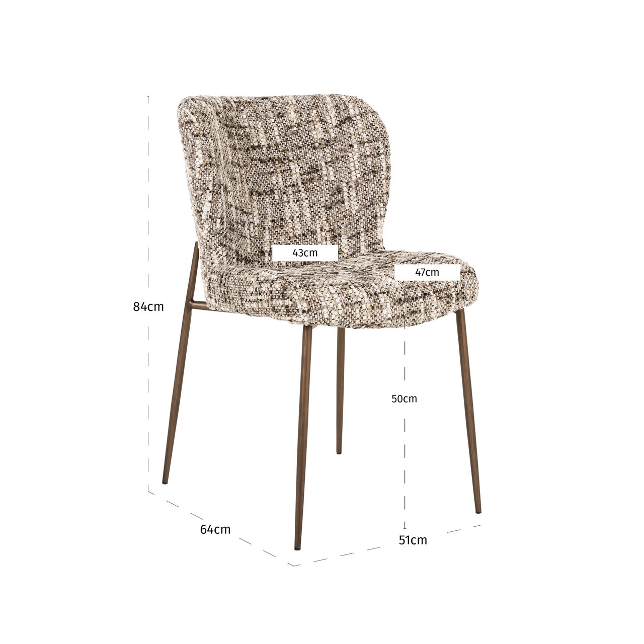 Eetkamerstoel Odarby Brown Omara (set Of 2)