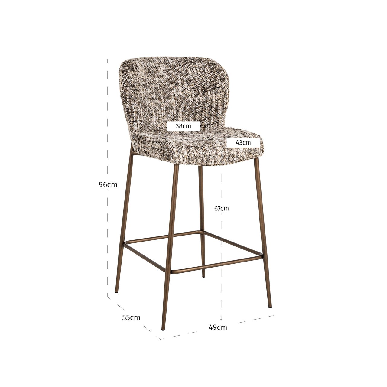 Counterstoel Odarby Brown Omara