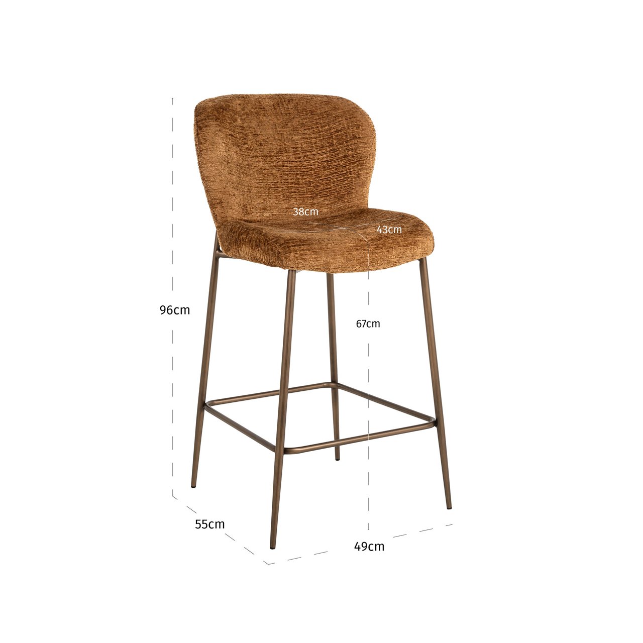 Counterstoel Odarby Cognac Fusion