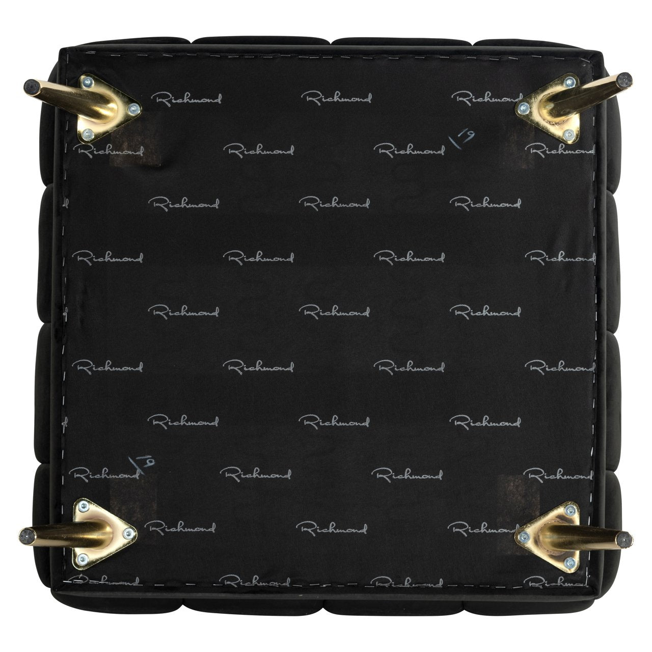 Poef & Voetenbank Huxley Anthracite Velvet