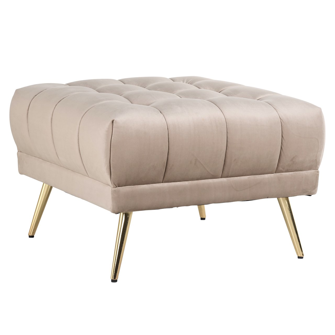 Poef & Voetenbank Huxley khaki velvet