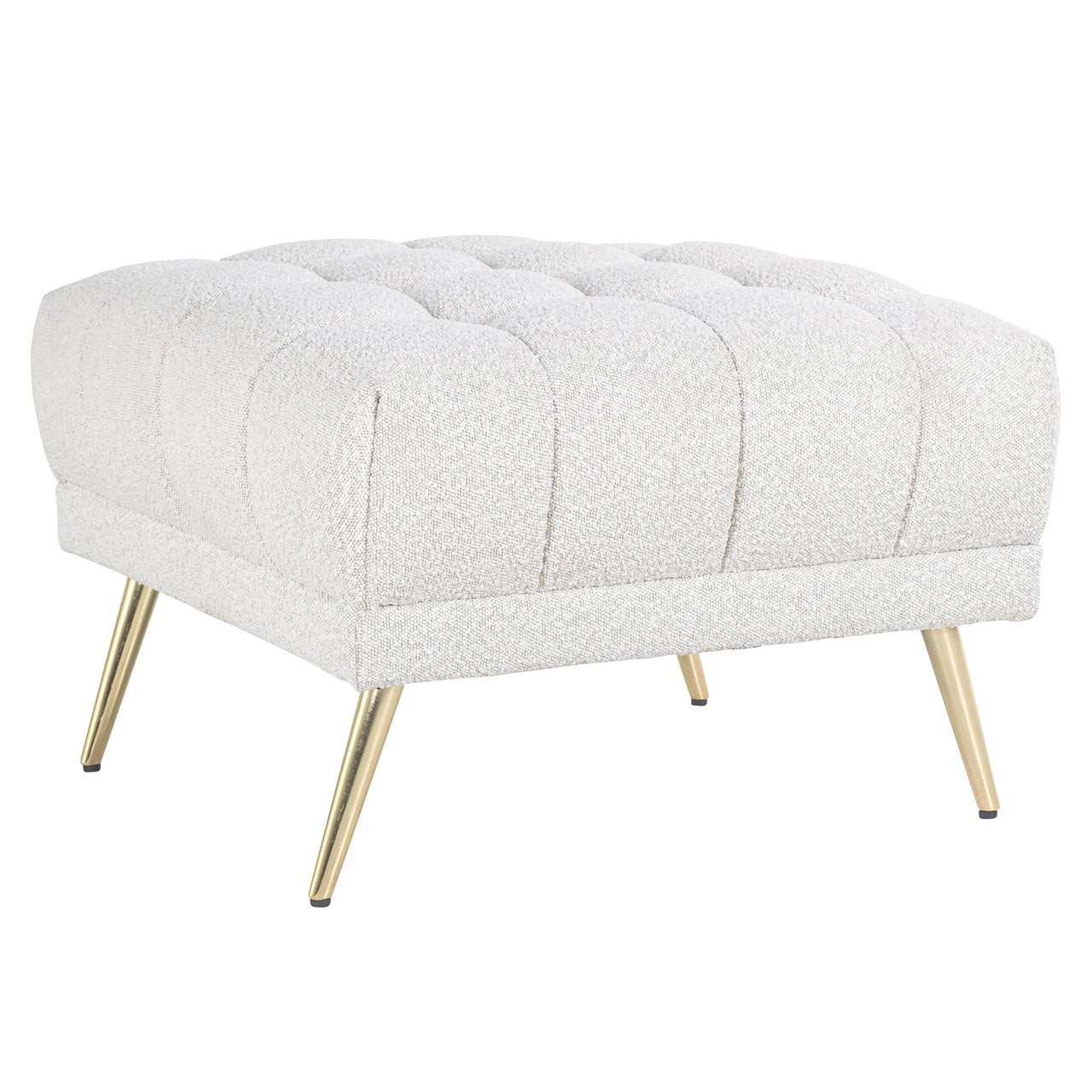 Pouffe & Footstool Huxley white bouclé