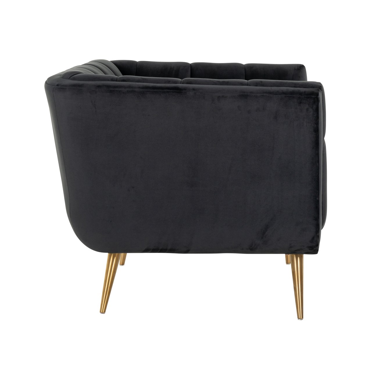 Lounge chair Huxley anthracite velvet