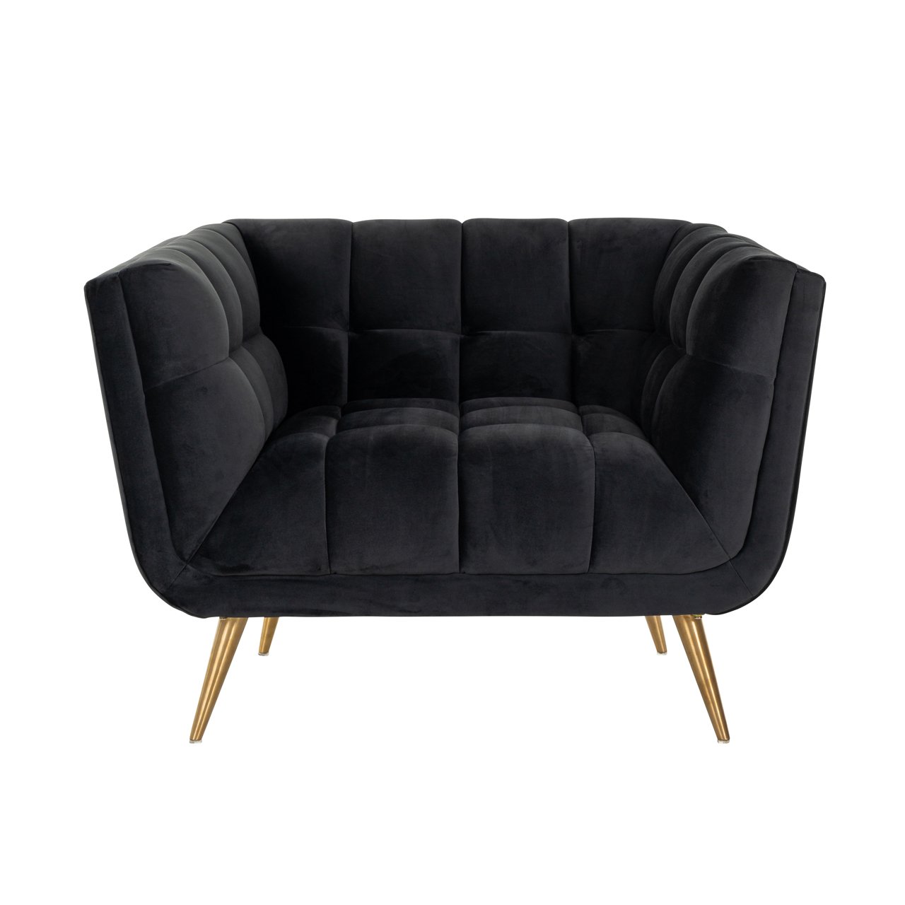 Lounge chair Huxley anthracite velvet