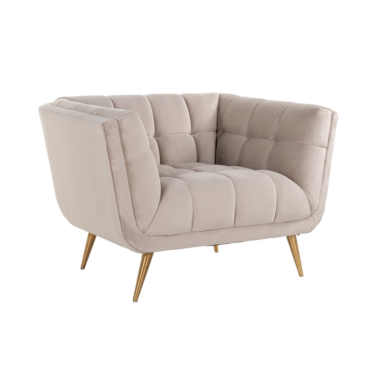 Lounge Stoel Huxley Khaki Velvet